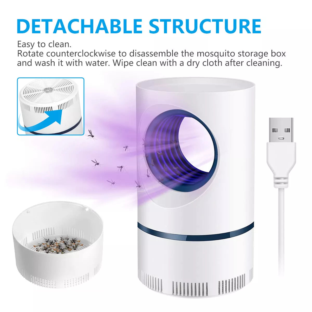 BuzzBarrier™ Silent Mosquito Trap & UV Killer